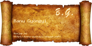 Banu Gyöngyi névjegykártya