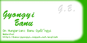 gyongyi banu business card